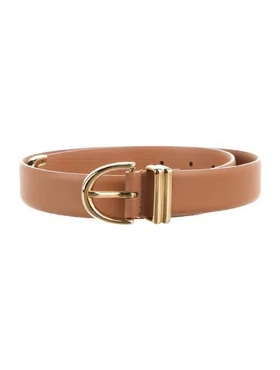 Pre-owned Khaite Skinny Leather Waist Belt In Black