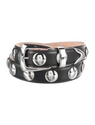 Pre-owned Khaite Skinny Leather Waist Belt In Black