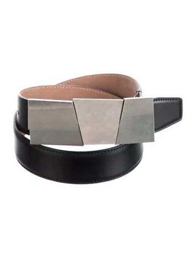 Pre-owned Khaite Skinny Leather Waist Belt In Black