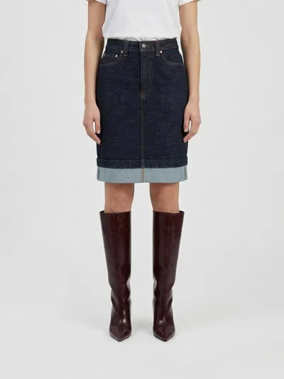 Khaite Skirt  Woman Color Blue In Black