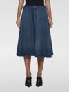 Khaite Renta Denim Midi Skirt In Denim