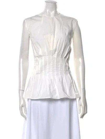 Pre-owned Khaite Sleeveless Blouse In White