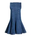 Khaite Mags Denim Mini Dress In Blue