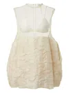 Khaite Blair Linen Blend Gauze Mini Dress