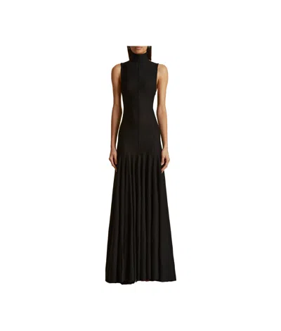 Khaite Teri Sleeveless Strappy Backless Maxi Dress In Black
