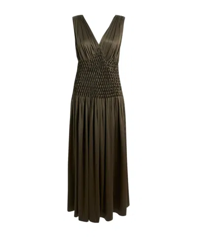 Khaite Sleeveless Dress In Brown