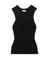 Khaite Sleeveless Knitted Vest In Black