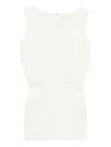 Khaite Sleeveless Mini Dress In White
