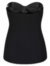 Khaite Sleeveless Top With Glossy Satin Bustier Lining