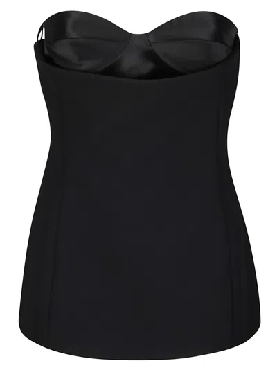 KHAITE SLEEVELESS TOP WITH GLOSSY SATIN BUSTIER LINING