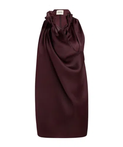 Khaite Sleeveless Tops In Burgundy