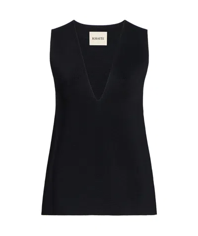 Khaite Sleeveless Vest In Black