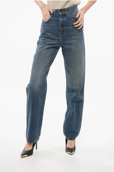 Khaite Slim Fit Albi Denims With Belt Loops 19cm