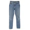 Khaite Slim Fit Jeans In Blue Cotton Denim In Blue