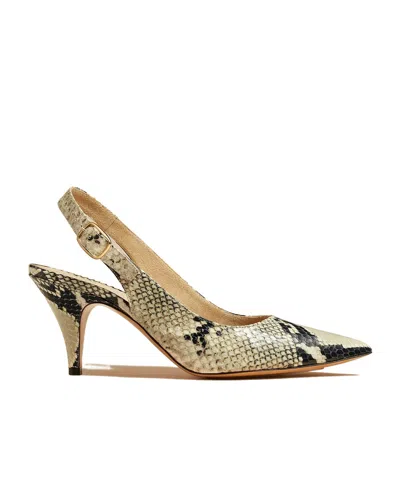 Khaite Slingback Embossed Pumps In Animal Print