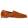 Khaite Slip-on Loafers In Brown Suede In Brown