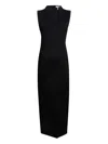 Khaite Lowen Split Collar Sleeveless Maxi Dress In Multi