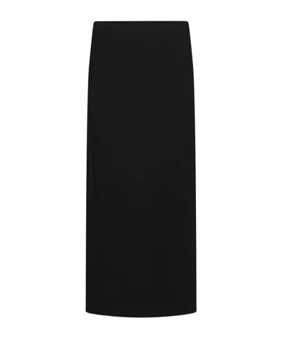 Khaite Slit-detail Panelled Maxi Skirt In Black