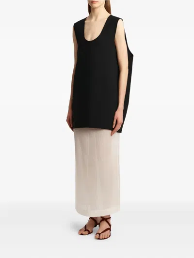 Khaite Slit Skirt In White