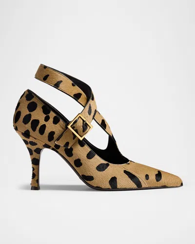 Khaite Sloan Hyena-print Calf Hair Pumps In Brown