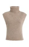Khaite Sly Turtleneck Cashmere Top In Neutral