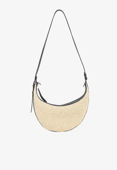 Khaite Small Augustina Raffia Shoulder Bag In Sand