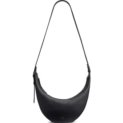Khaite Small Augustina Suede Hobo Bag In Black