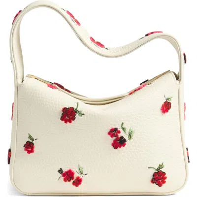 Khaite Small Elena Embroidered Leather Shoulder Bag In Multi
