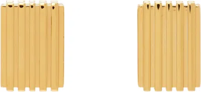 Khaite Small Empire Earrings In Brown