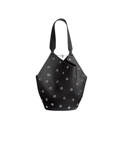 KHAITE KHAITE SMALL LOTUS EYELET DETAILED TOTE BAG