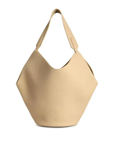 Khaite Small  Ivory Leather Bag In White