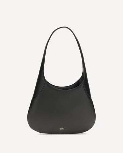 Khaite Joan Small Leather Shoulder Bag In Black