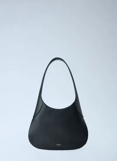 Khaite Small Joan Leather Hobo Bag In Black