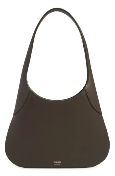 Khaite Small Joan Leather Hobo Bag In Brown
