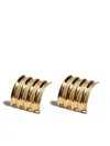 Khaite Small Julius Panel Earrings In Gold