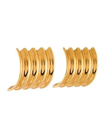 Pre-owned Khaite Small Julius Panel Stud Earrings In Multi