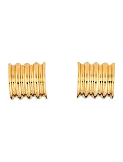 Pre-owned Khaite Small Julius Panel Stud Earrings In Multicolor