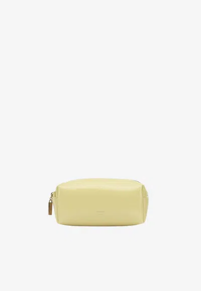 Khaite Small Kye Calf Leather Shoulder Bag In Yellow