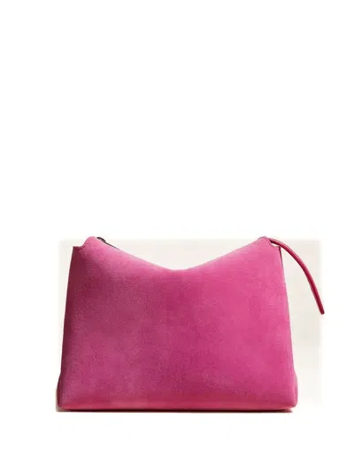 Khaite Small Lina Clutch Bag In Pink