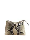 Khaite Lina Python-effect Leather Cross-body Bag In Neutrals