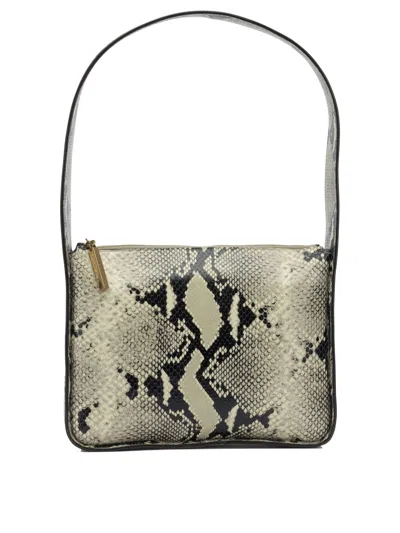 Khaite Small Lori Python Print Leather Shoulder Bag In Animal Print