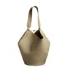 Khaite Womens Lotus Small Leather Tote Bag Sage In Nude