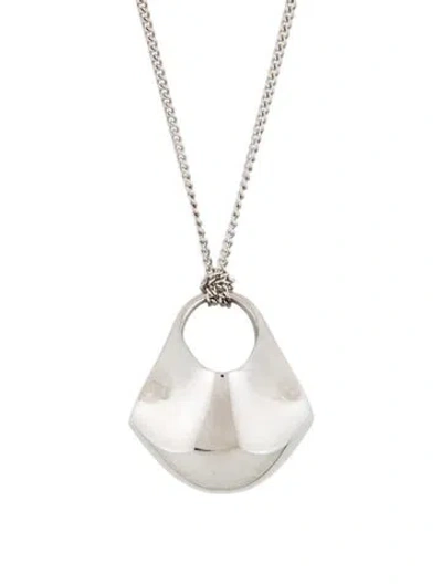 Pre-owned Khaite Small Lotus Pendant Necklace, 30" In Multi