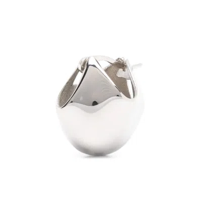 Khaite Small Lotus Polished Earrings In Metallic