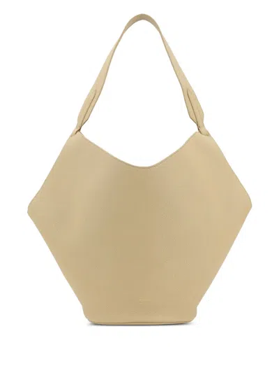 Khaite Small Lotus Tote Bag In Beige