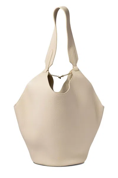 Khaite Lotus Small Shoulder Bag In White