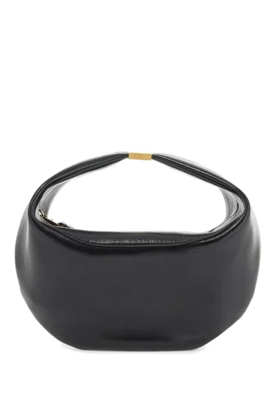 Khaite Olivia Small Leather Shoulder Bag In Black