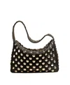 Khaite Elena Small Studded Leather Shoulder Bag In Black