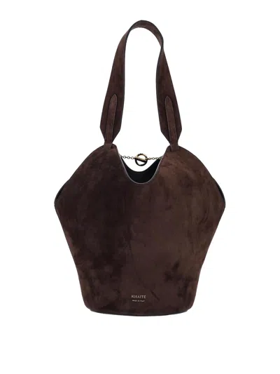Khaite Small Tote Bag In Brown