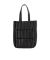 Khaite Small Zoe Panel Leather Tote In Black